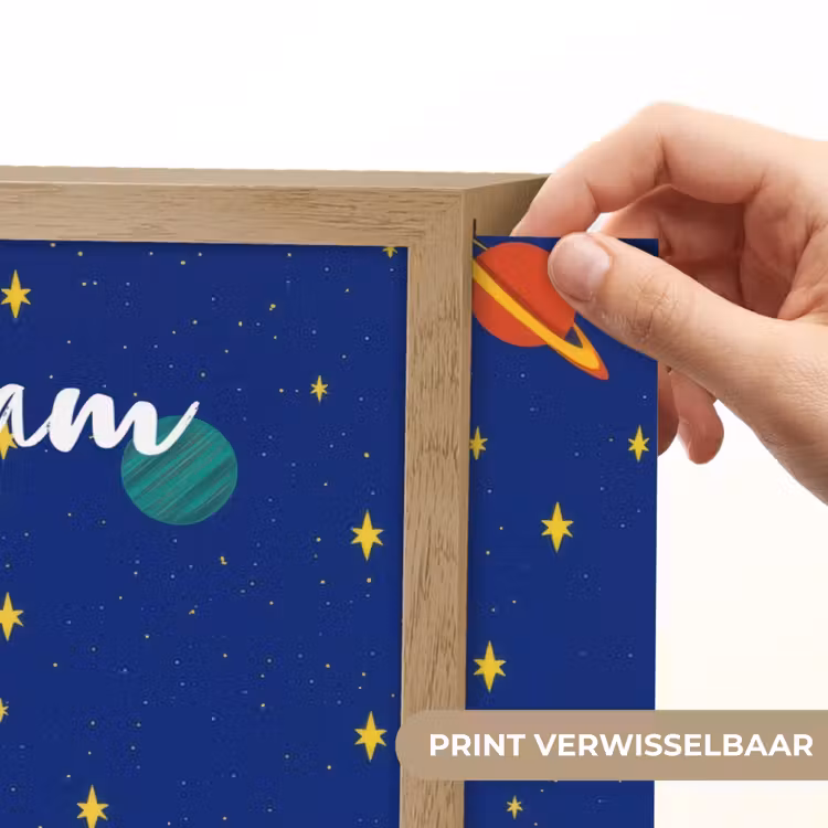 Kleurrijk - Raket - Ruimte Light Box met batterij (Wandlamp kind) middel -USP_websiteprintNL