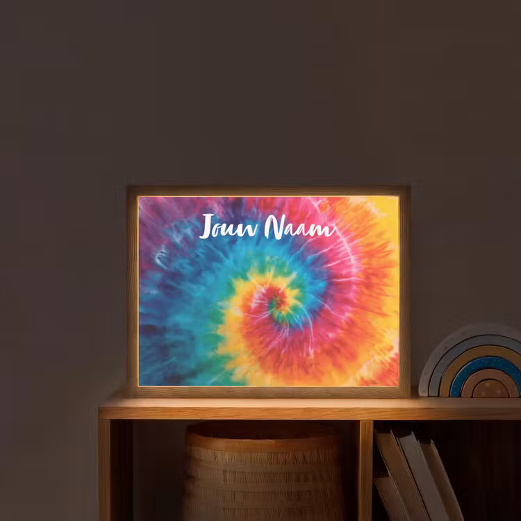 Kleurrijk - Regenboog - Spiraal Light Box met batterij (Wandlamp kind) middel -sfeer1_kind