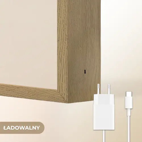 Knuffelbeer - Oranje bloemen - Vriendelijk Light Box met batterij (Wandlamp kind) middel -USP_websiteoplaadbaarNL