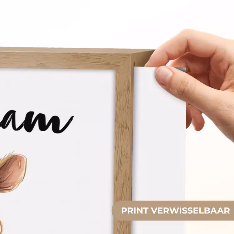 Koe - Baby dier - Boerderij dieren Light Box met batterij (Wandlamp kind) middel -USP_websiteprintNL