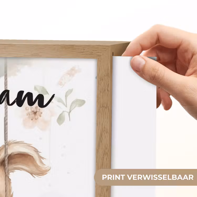 Konijn - Baby dier - Kinderen Light Box met batterij (Wandlamp kind) middel -USP_websiteprintNL