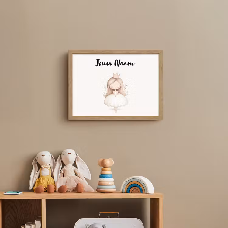 Kroon - Ballerina - Kroon - Minimalistisch Light Box met batterij (Wandlamp kind) middel -sfeer2_kind