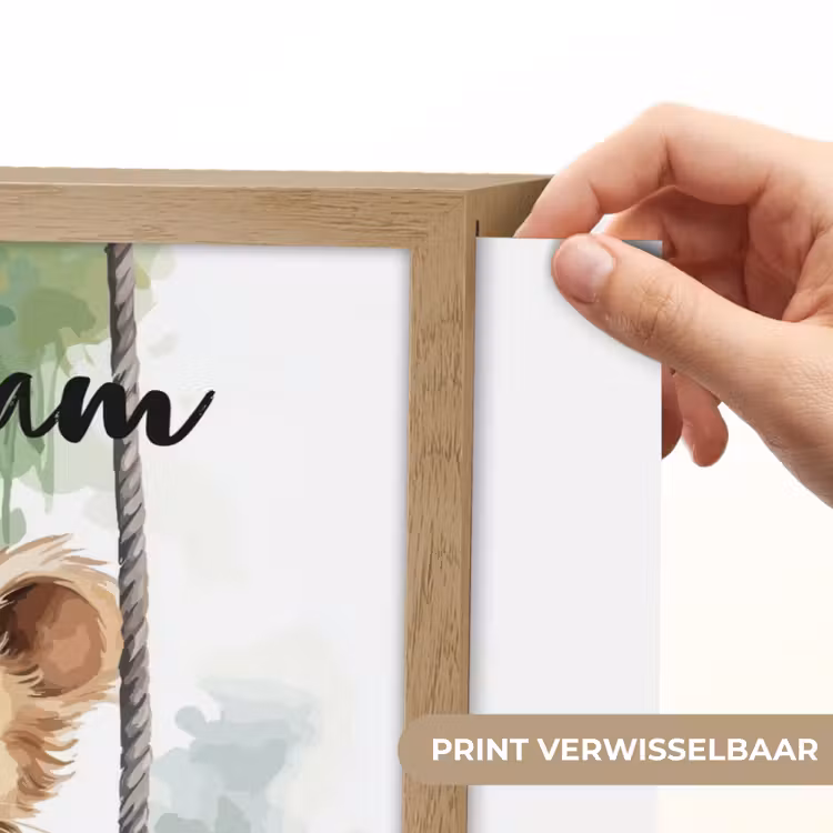 Leeuw - Dier - Kinderen - Jungle Light Box met batterij (Wandlamp kind) middel -USP_websiteprintNL