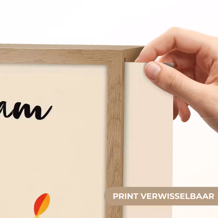Leeuw - Kleurrijke manen - Beige Light Box met batterij (Wandlamp kind) middel -USP_websiteprintNL