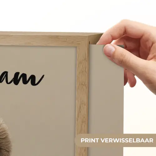 Leeuw - Oranje bloemen - Vriendelijk Light Box met batterij (Wandlamp kind) middel -USP_websiteprintNL