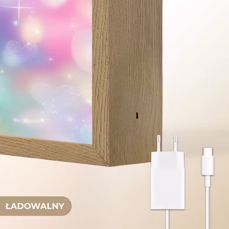 Licht - Regenboog - Hartjes Light Box met batterij (Wandlamp kind) middel -USP_websiteoplaadbaarNL