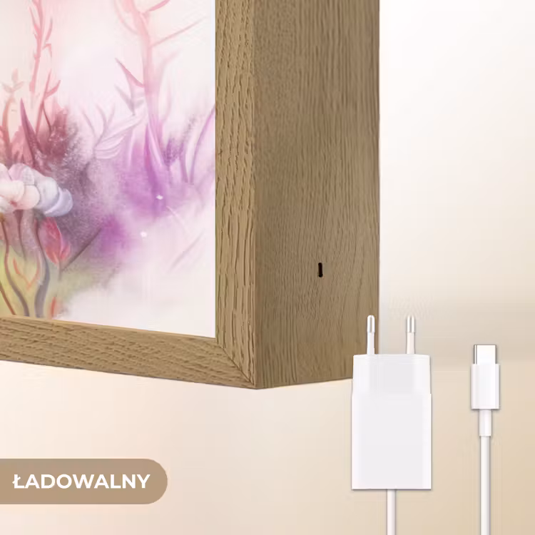Meisje - Draak - Regenboog Light Box met batterij (Wandlamp kind) middel -USP_websiteoplaadbaarNL