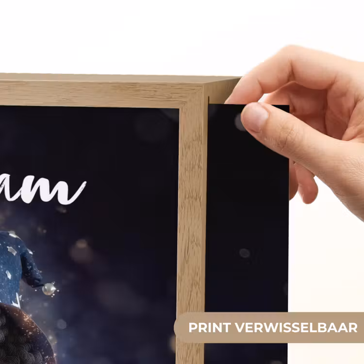 Meisje - Toveren - Sterren - Paars Light Box met batterij (Wandlamp kind) middel -USP_websiteprintNL