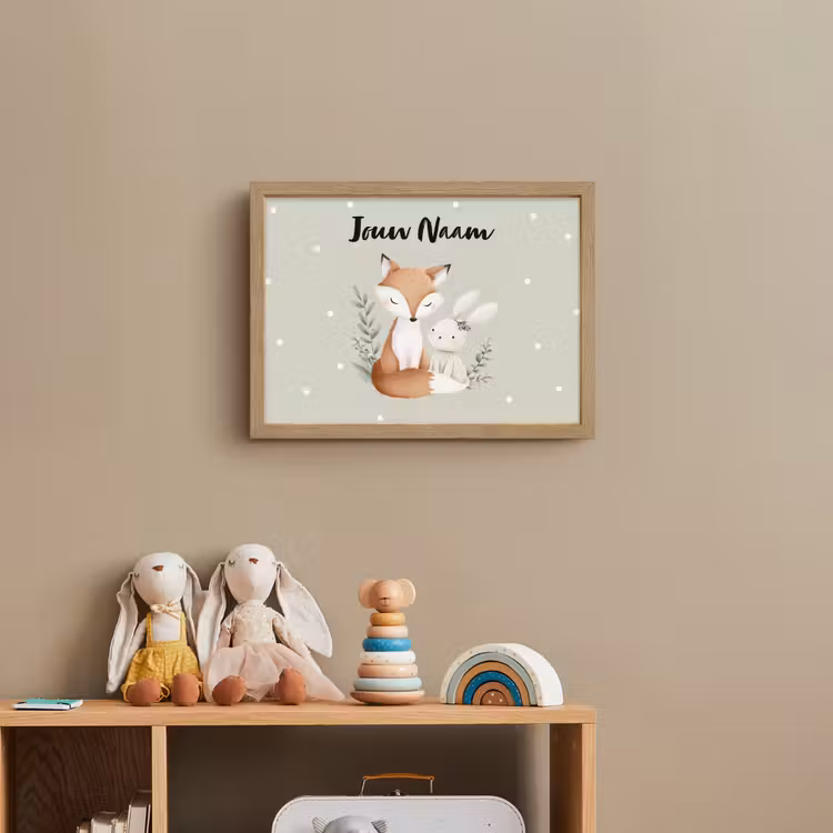 Minimalistisch - Dieren - Bladeren - Stippen Light Box met batterij (Wandlamp kind) middel -sfeer2_kind