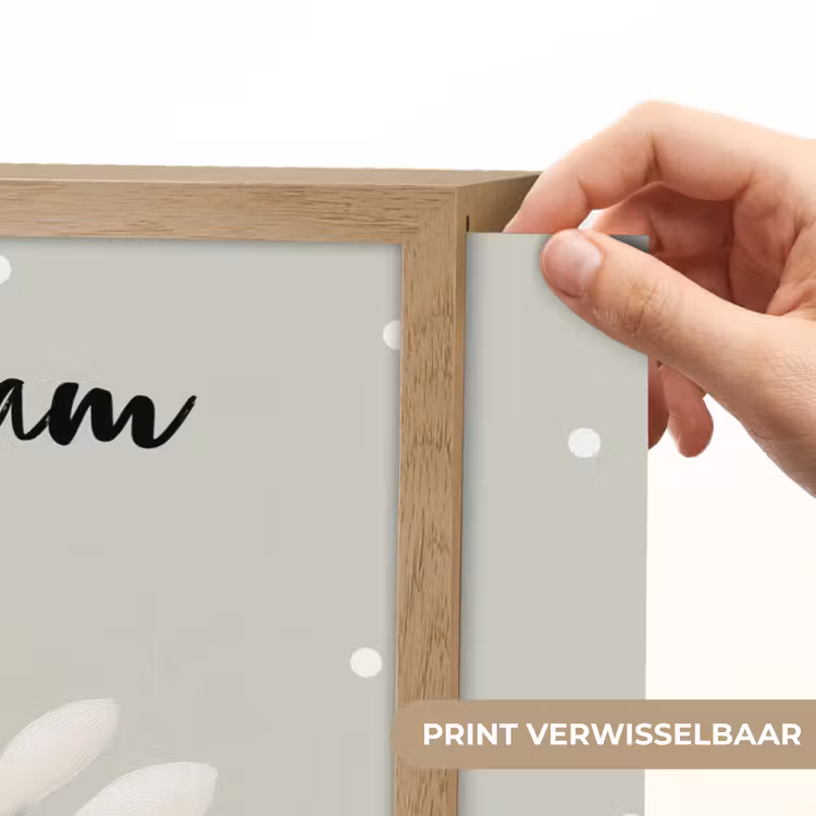 Minimalistisch - Dieren - Bladeren - Stippen Light Box met batterij (Wandlamp kind) middel -USP_websiteprintNL