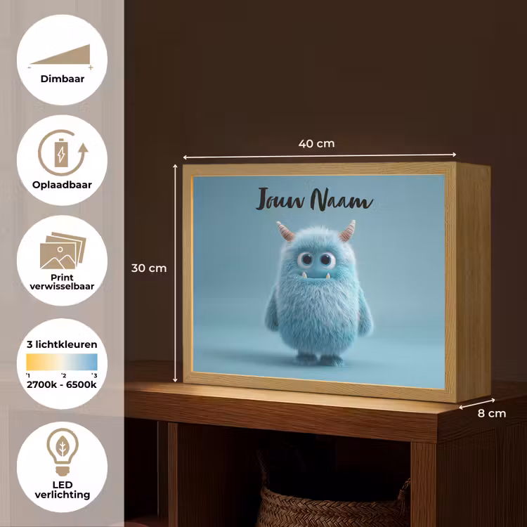 Monster - Blauw Light Box met batterij (Wandlamp kind) middel -USP_websiteoverzichtNL