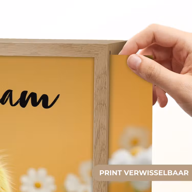Monster - Geel - Madeliefjes Light Box met batterij (Wandlamp kind) middel -USP_websiteprintNL