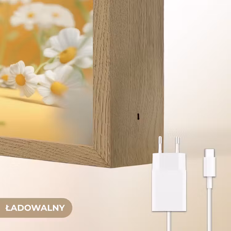 Monster - Geel - Madeliefjes Light Box met batterij (Wandlamp kind) middel -USP_websiteoplaadbaarNL
