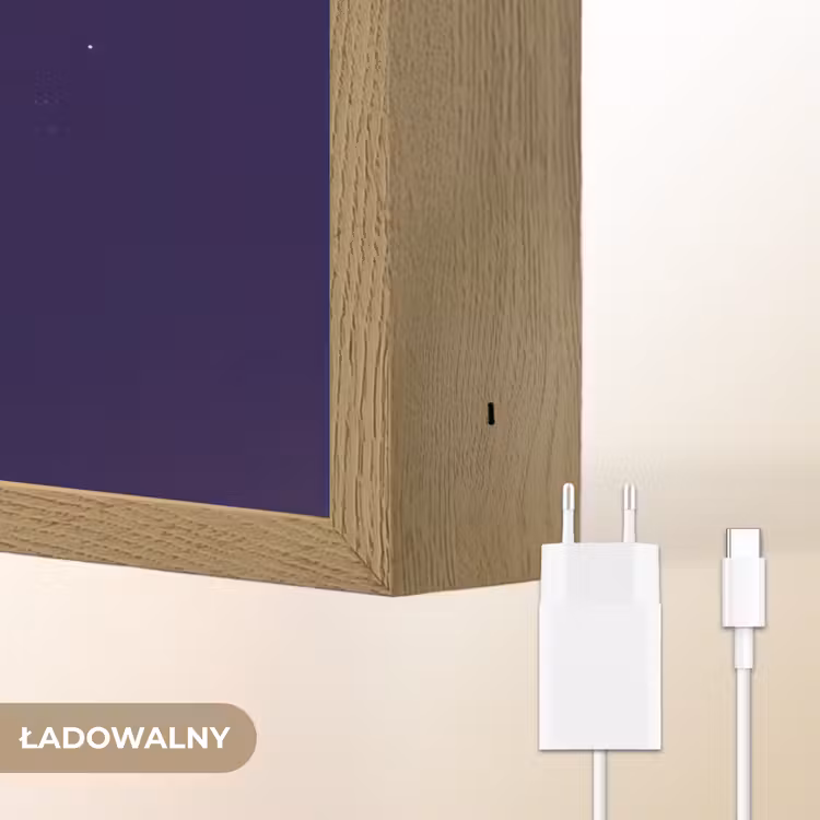 Monster - Paars - Ruimte Light Box met batterij (Wandlamp kind) middel -USP_websiteoplaadbaarNL