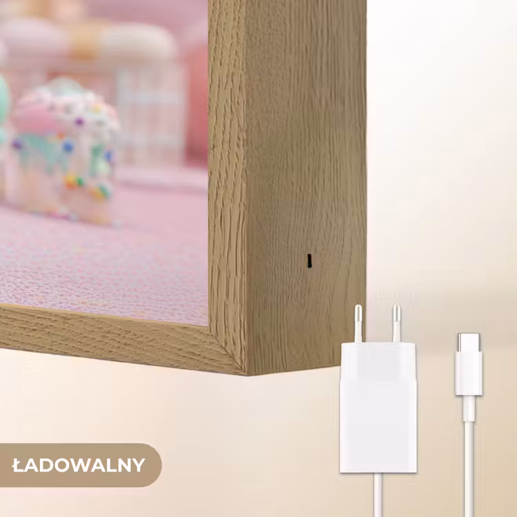 Monster - Pastel - Roze - Snoep Light Box met batterij (Wandlamp kind) middel -USP_websiteoplaadbaarNL