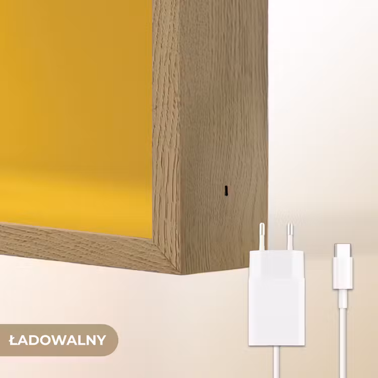 Monster - Snoep - Geel - Kleurrijk Light Box met batterij (Wandlamp kind) middel -USP_websiteoplaadbaarNL