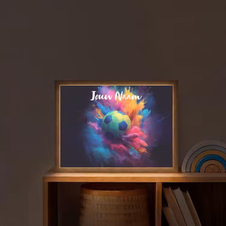Neon - Bal - Kleurrijk Light Box met batterij (Wandlamp kind) middel -sfeer1_kind