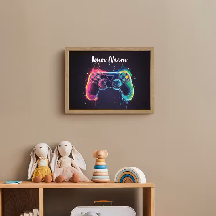 Neon - Controller - Verfspatten - Game Light Box met batterij (Wandlamp kind) middel -sfeer2_kind
