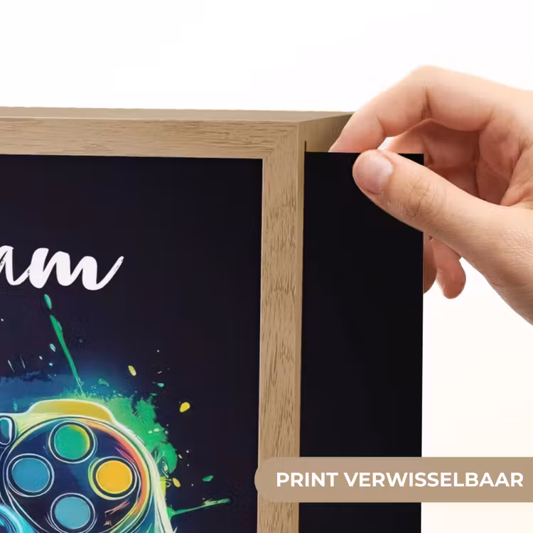 Neon - Controller - Verfspatten - Game Light Box met batterij (Wandlamp kind) middel -USP_websiteprintNL