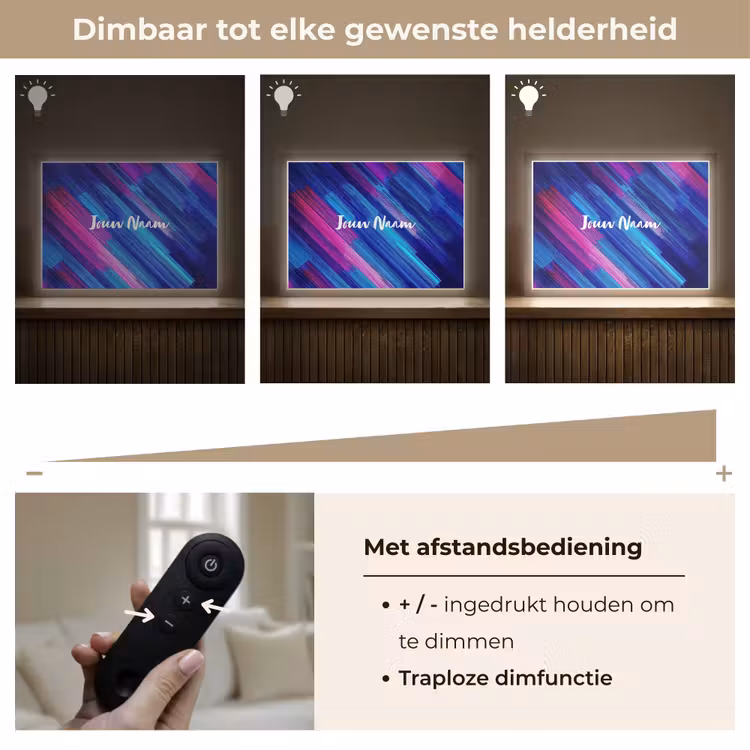 Neon - Strepen - Abstract - Blauw - Roze Light Box met batterij (Wandlamp kind) middel -USP_dimbaarNL