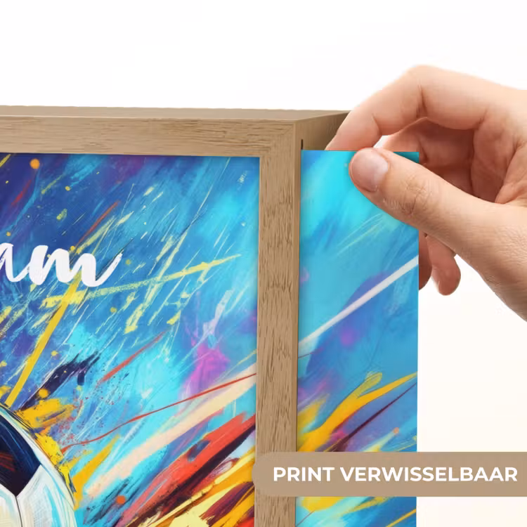 Neon - Voetbal - Kleurrijk Light Box met batterij (Wandlamp kind) middel -USP_websiteprintNL