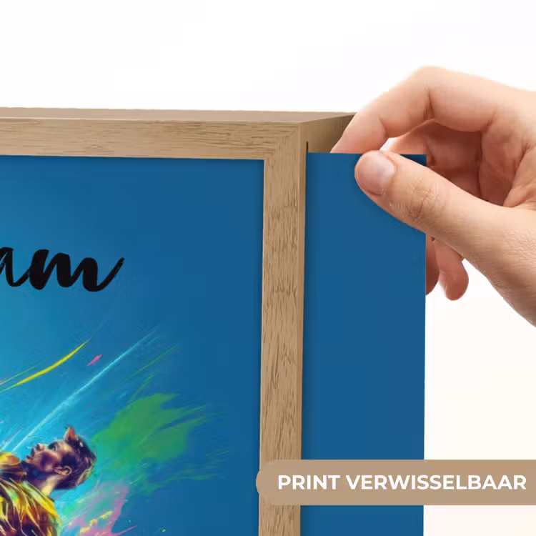 Neon - Voetbal - Schop - Kleurrijk Light Box met batterij (Wandlamp kind) middel -USP_websiteprintNL