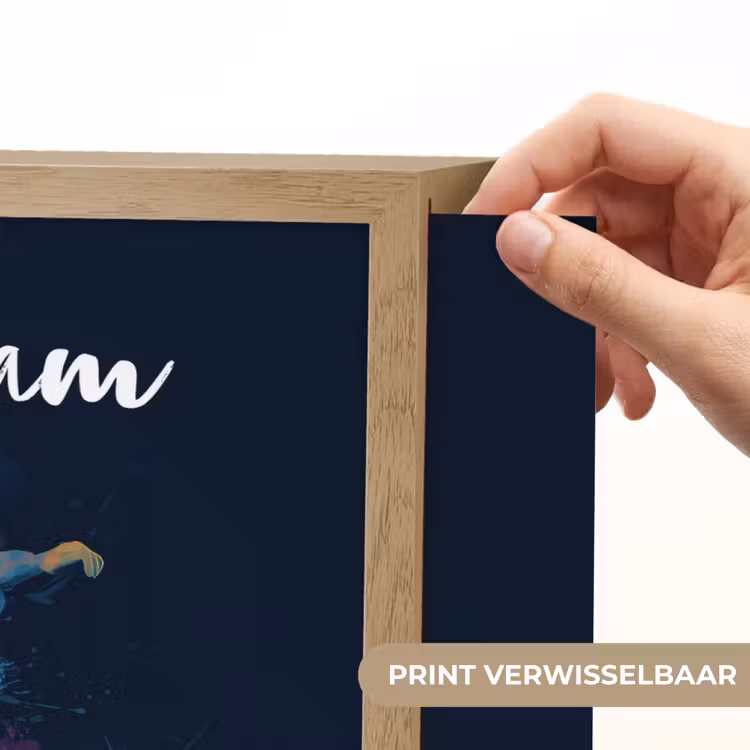 Neon - Voetballer - Kleurrijk Light Box met batterij (Wandlamp kind) middel -USP_websiteprintNL