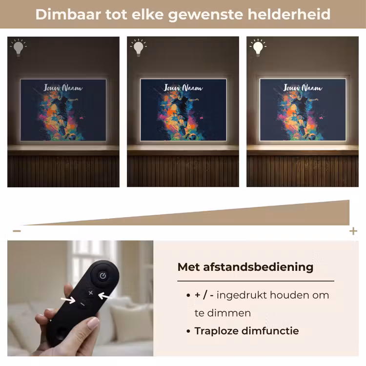 Neon - Voetballer - Kleurrijk Light Box met batterij (Wandlamp kind) middel -USP_dimbaarNL