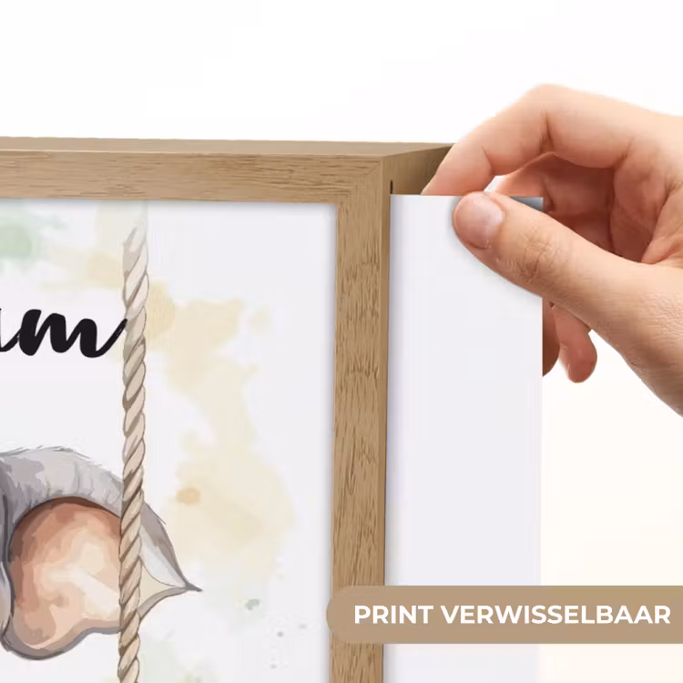 Olifant - Dier - Kinderen - Jungle Light Box met batterij (Wandlamp kind) middel -USP_websiteprintNL