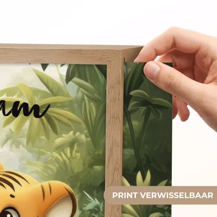 Olifant - Tijger - Bos - Jungle Light Box met batterij (Wandlamp kind) middel -USP_websiteprintNL