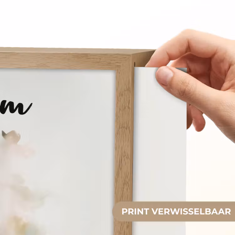 Paard - Bloemen - Natuur - Waterverf - Dieren Light Box met batterij (Wandlamp kind) middel -USP_websiteprintNL