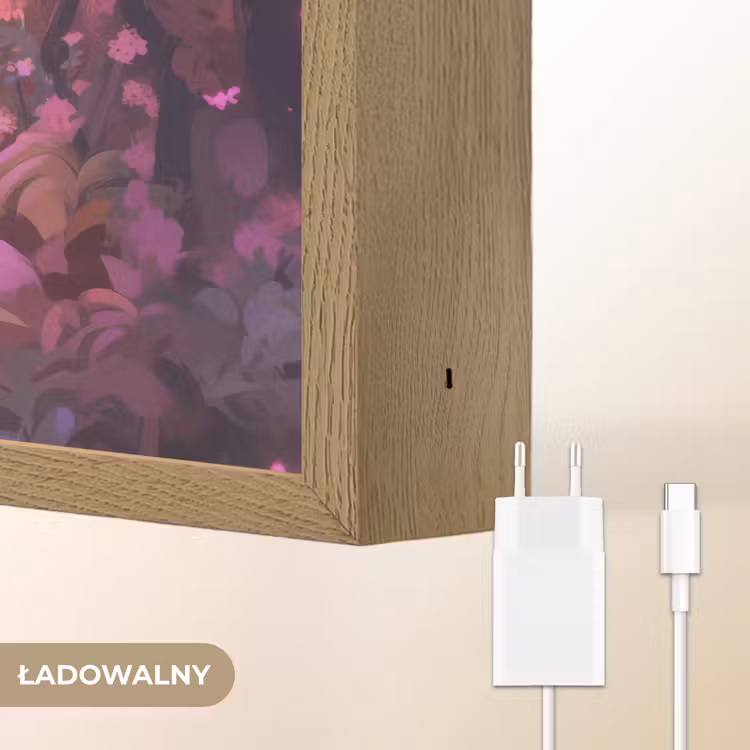 Paard - Bloemen - Paars - Vlinder Light Box met batterij (Wandlamp kind) middel -USP_websiteoplaadbaarNL