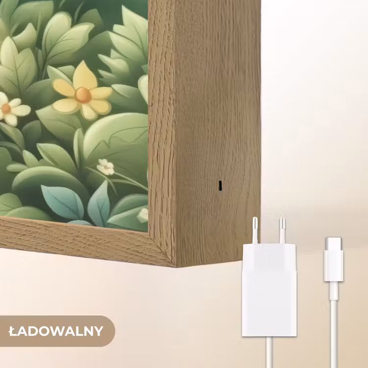 Paard - Bloemen - Vlinders Light Box met batterij (Wandlamp kind) middel -USP_websiteoplaadbaarNL