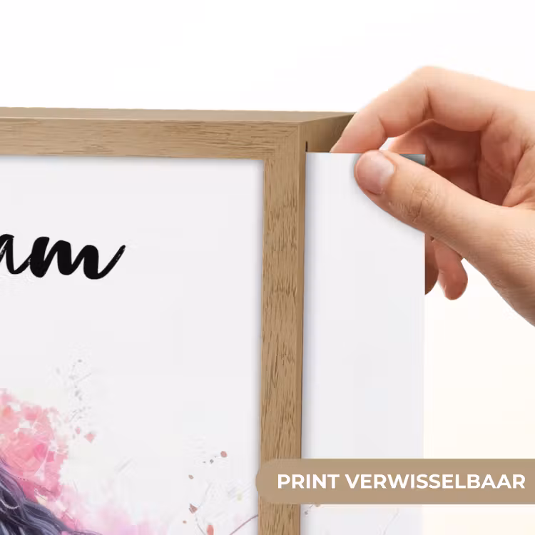 Paard - Dieren - Meisje - Roze Light Box met batterij (Wandlamp kind) middel -USP_websiteprintNL