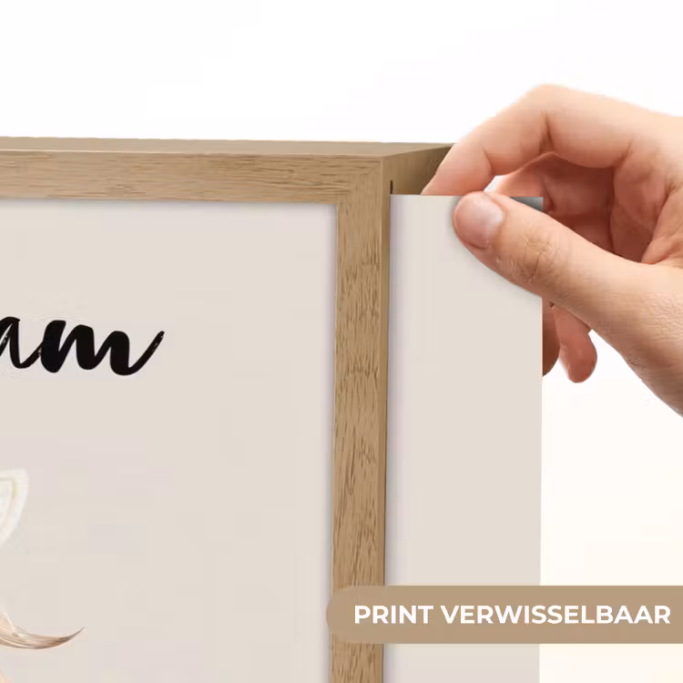 Paard - Manen - Bloemen - Veren Light Box met batterij (Wandlamp kind) middel -USP_websiteprintNL