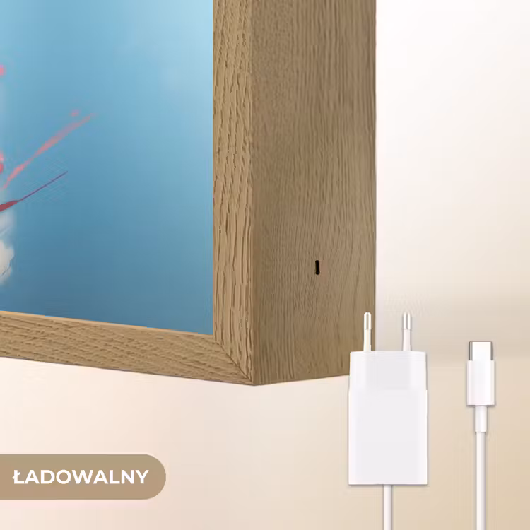 Paard - Meisjes - Blauw - Roze Light Box met batterij (Wandlamp kind) middel -USP_websiteoplaadbaarNL