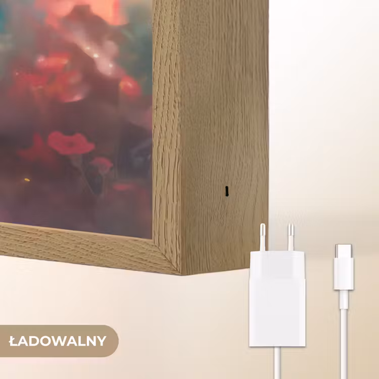 Paard - Natuur - Bloemen - Dieren - Bos Light Box met batterij (Wandlamp kind) middel -USP_websiteoplaadbaarNL