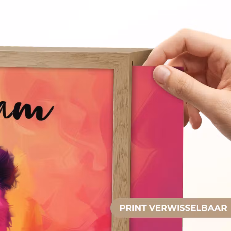 Panda - Dieren - Kleurrijk - Neon Light Box met batterij (Wandlamp kind) middel -USP_websiteprintNL