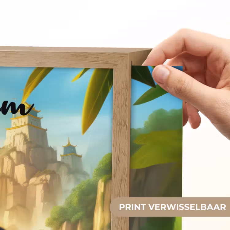 Panda - Wilde dieren - Jungle - Jongens - Kinderen Light Box met batterij (Wandlamp kind) middel -USP_websiteprintNL