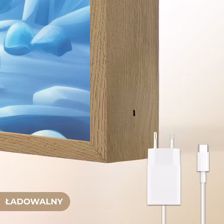 Pinguïn - IJsbeer - IJs - Sneeuw Light Box met batterij (Wandlamp kind) middel -USP_websiteoplaadbaarNL