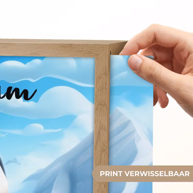 Pinguïn - Meisjes - Pooldieren - Kinderen Light Box met batterij (Wandlamp kind) middel -USP_websiteprintNL