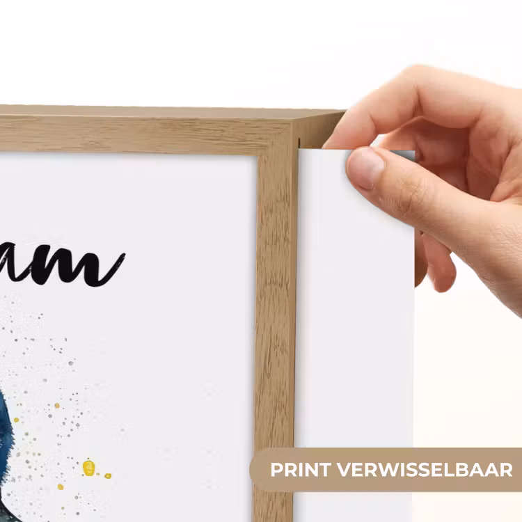 Pinguïn - Regenboog - Waterverf - Dieren - Kinderen Light Box met batterij (Wandlamp kind) middel -USP_websiteprintNL