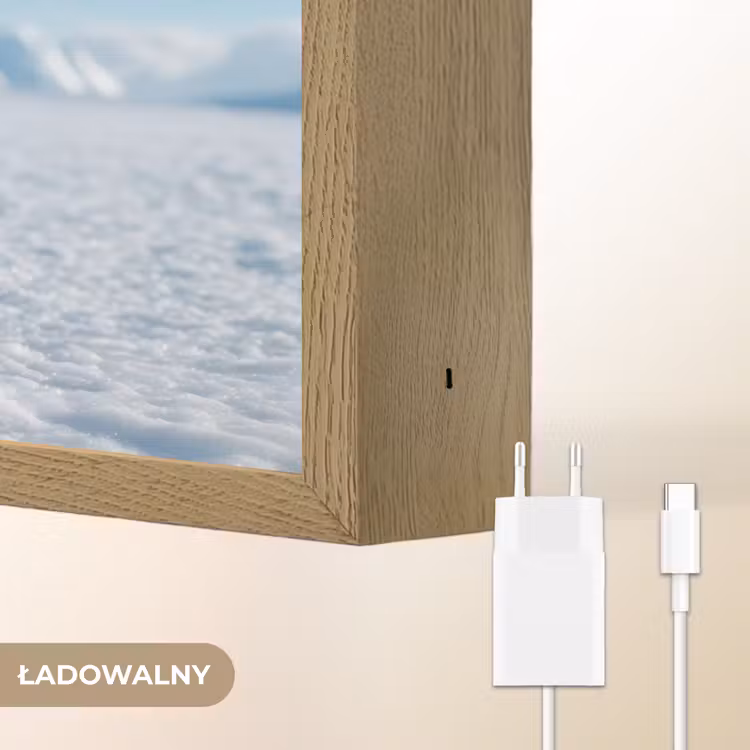 Pinguïn - Sneeuw - Landschap - Wit Light Box met batterij (Wandlamp kind) middel -USP_websiteoplaadbaarNL