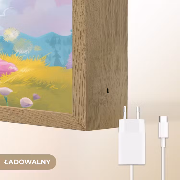 Prinses - Draak - Regenboog Light Box met batterij (Wandlamp kind) middel -USP_websiteoplaadbaarNL