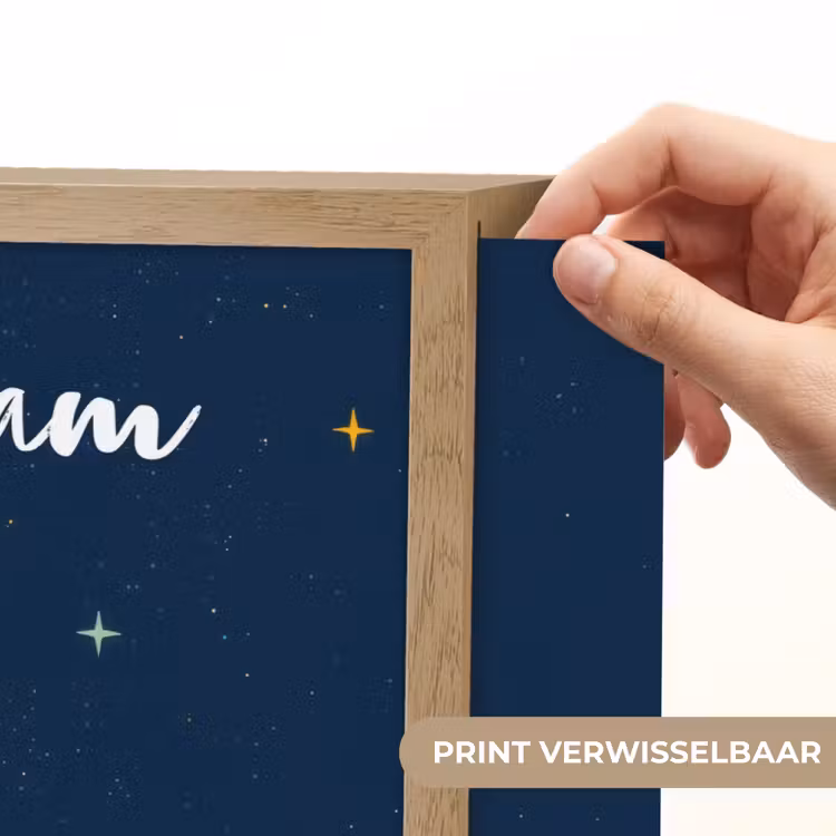 Raket - Rookwolken - Ruimte Light Box met batterij (Wandlamp kind) middel -USP_websiteprintNL