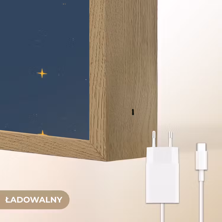 Raket - Rookwolken - Ruimte Light Box met batterij (Wandlamp kind) middel -USP_websiteoplaadbaarNL