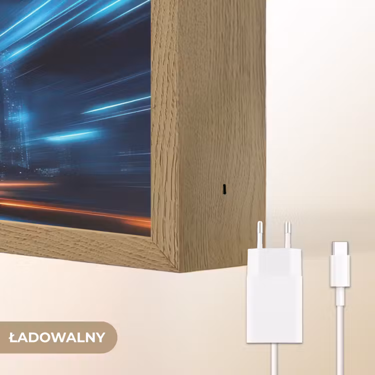 Raket - Ruimte - Blauw - Licht Light Box met batterij (Wandlamp kind) middel -USP_websiteoplaadbaarNL