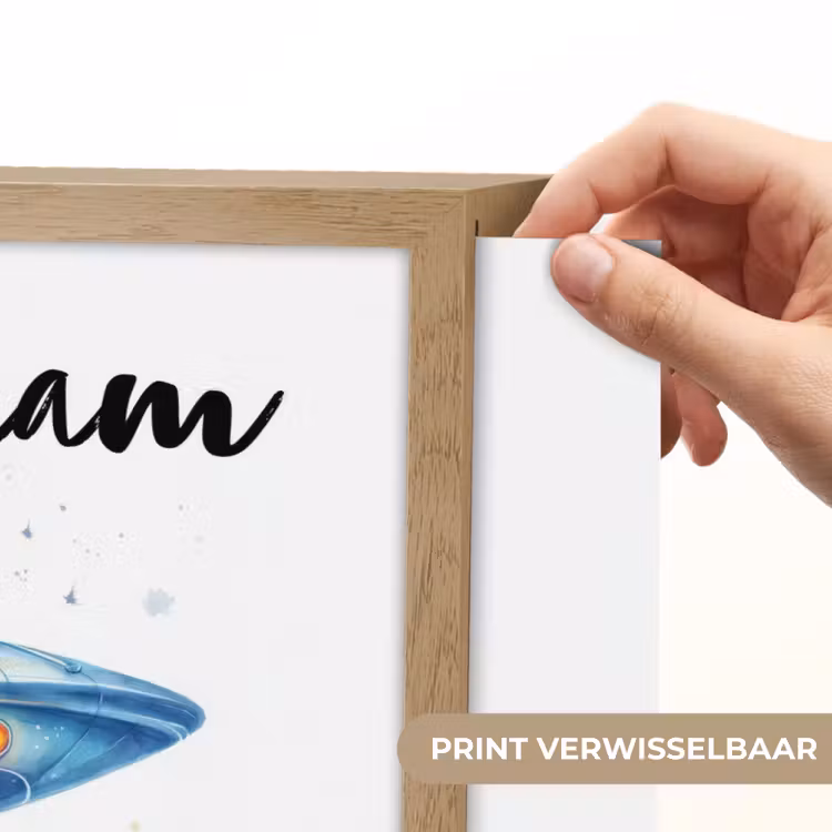 Ruimte - Ufo - Sterren Light Box met batterij (Wandlamp kind) middel -USP_websiteprintNL
