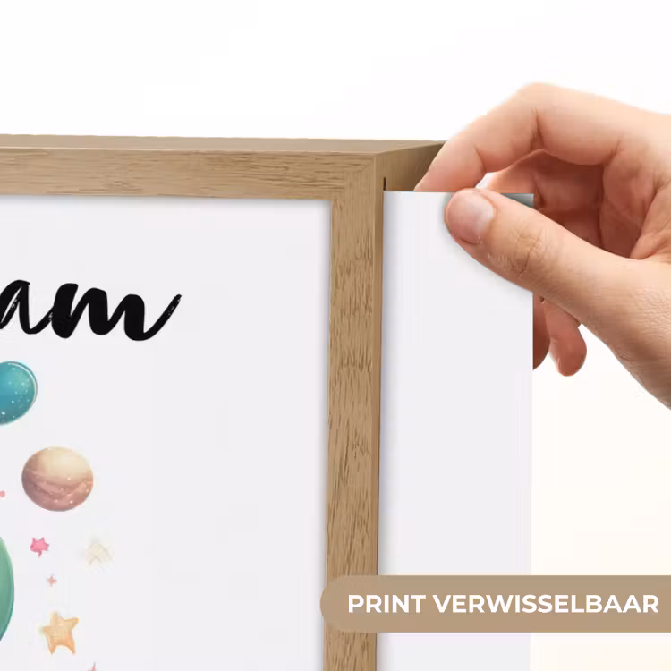 Ruimte - Wezen - Hartjes - Planeet Light Box met batterij (Wandlamp kind) middel -USP_websiteprintNL