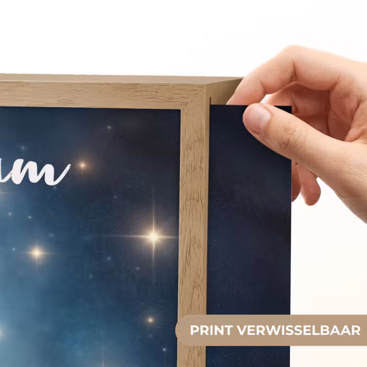 Ruimtevaart - Raket - Space - Sterren Light Box met batterij (Wandlamp kind) middel -USP_websiteprintNL
